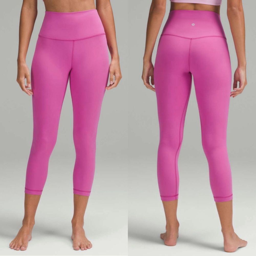 Lululemon Pow Pink Align High-Rise Crop 23" Inseam Legging Sz 6 Glam Workout